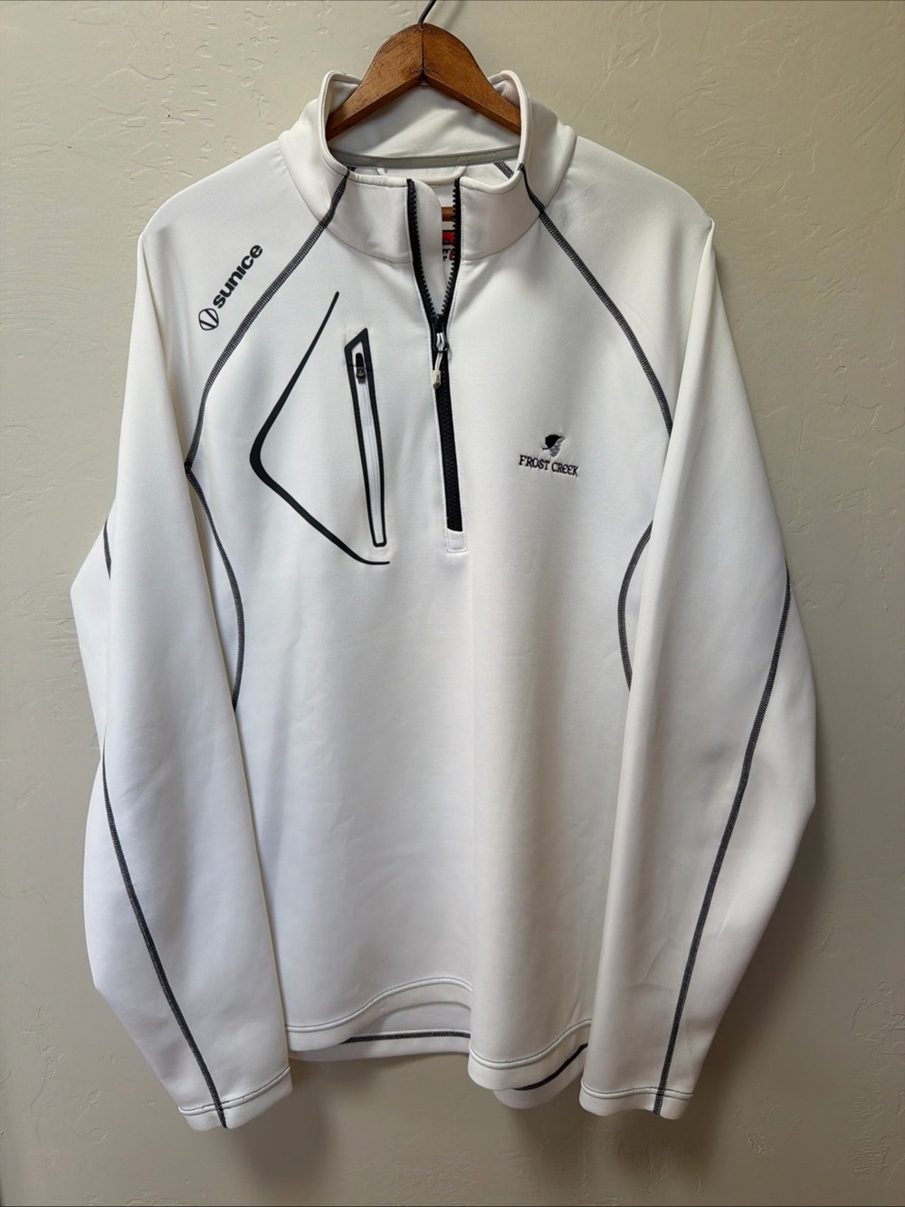 Sunice Sport White Quarter-Zip Performance Pullover Mens Size XL
